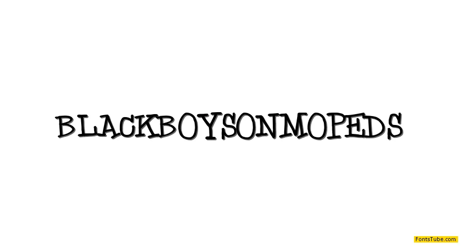 Black boys on mopeds Font