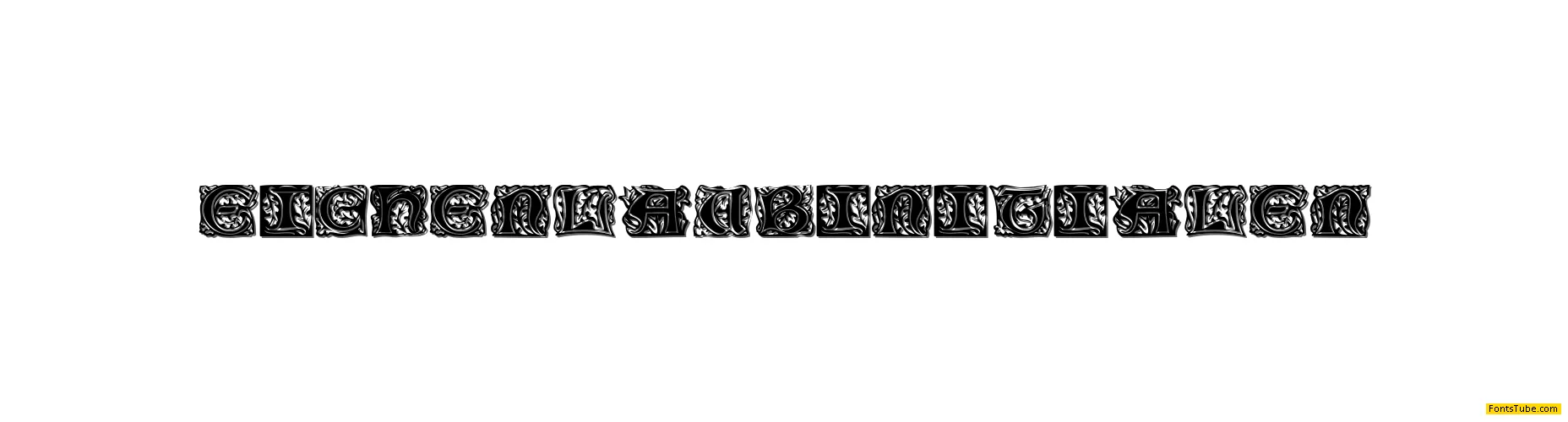 Eichenlaub Initialen Font