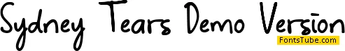 Sydney Tears Demo Version Font