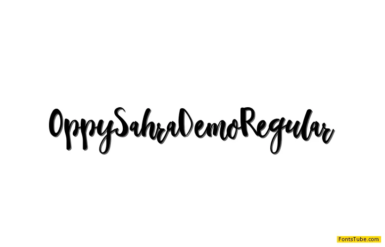 Oppy Sahra Demo Font Family