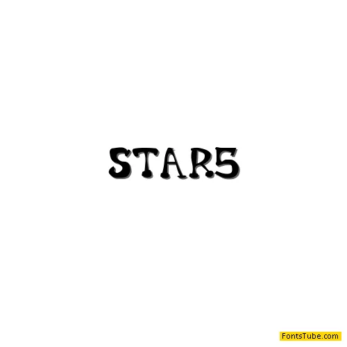 Star 5 Five Font