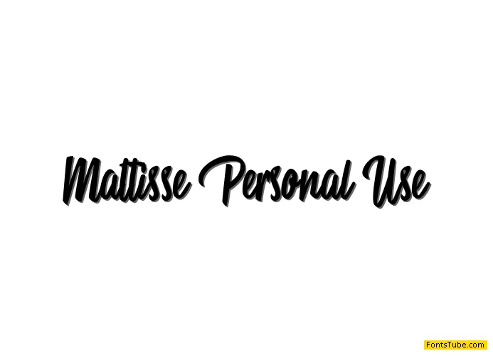 Mattisse Personal Use Font