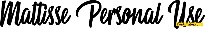 Mattisse Personal Use Font