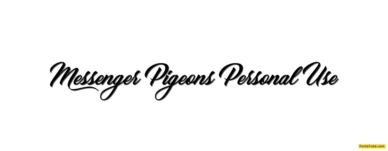 Messenger Pigeons Personal Use Font