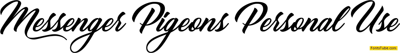Messenger Pigeons Personal Use Font