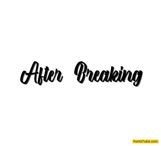 After Breaking Font
