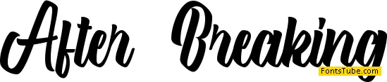 After Breaking Font