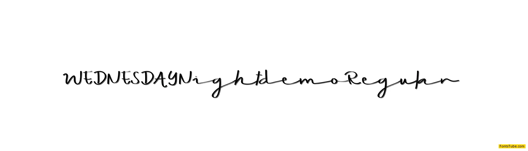 WEDNESDAY Nightdemo Font Family