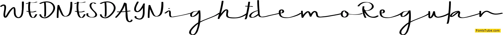 WEDNESDAY Nightdemo Font Family
