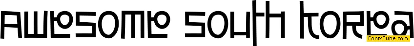 Awesome South Korea Font