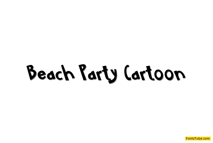 Beach Party Cartoon Font
