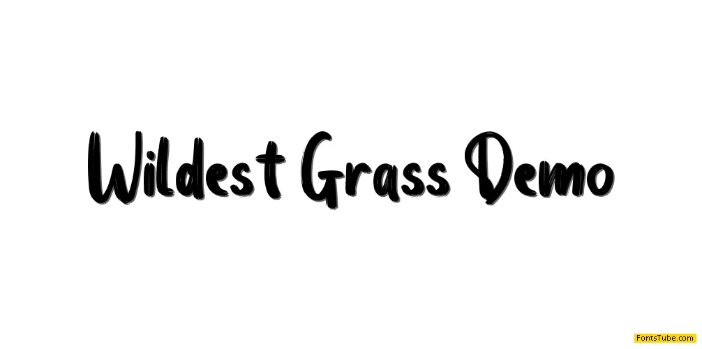 Wildest Grass Demo Font