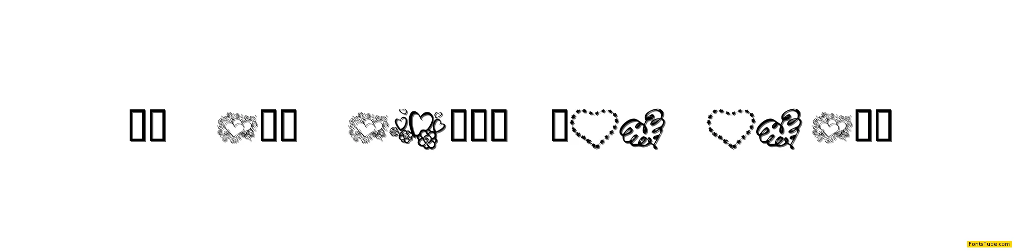 KR All About The Heart Font