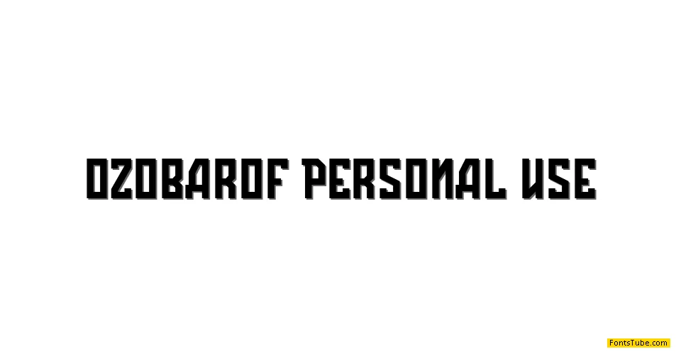Ozobarof Personal Use Font