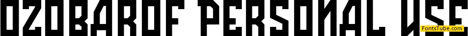 Ozobarof Personal Use Font