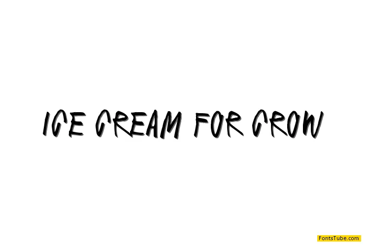 Ice cream for crow Font