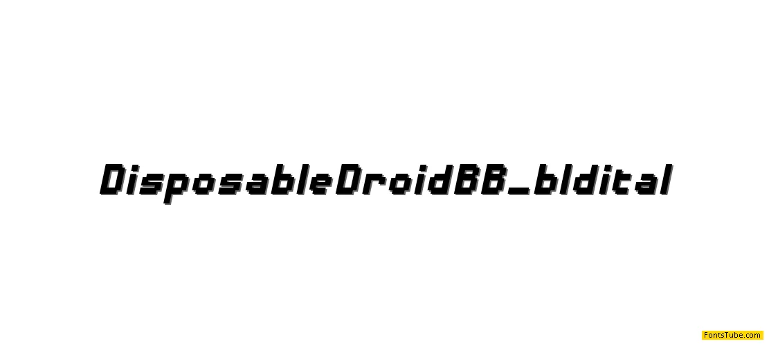 Disposable Droid BB Font Family