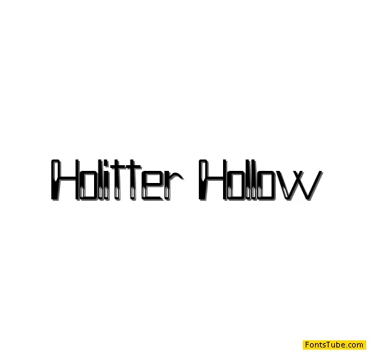 Holitter Hollow Font