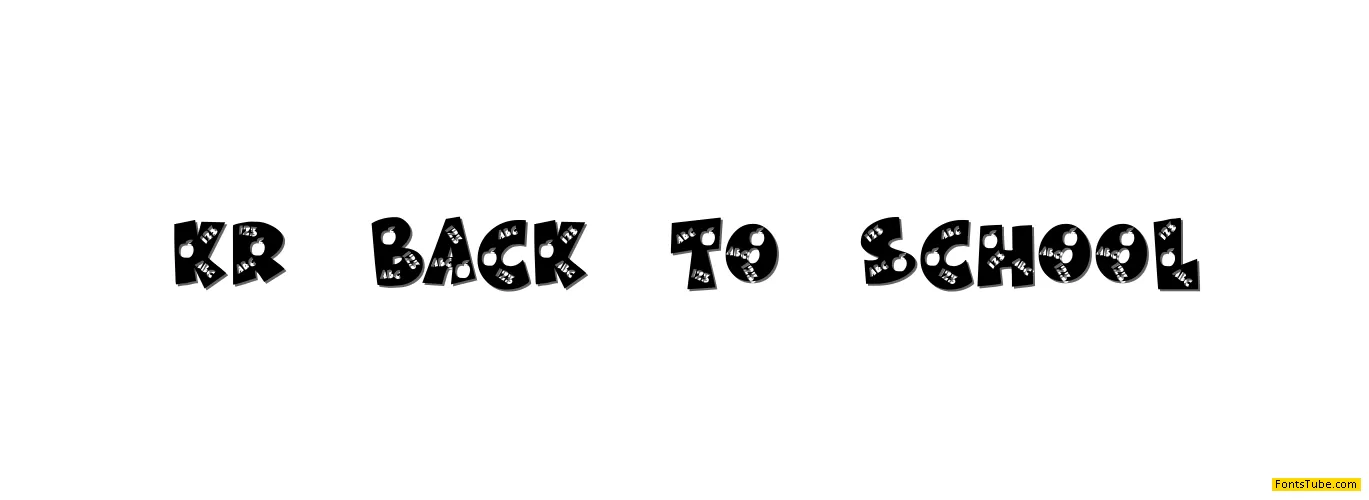 KR Back To School Font