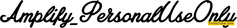Amplify Personal Use Only Font