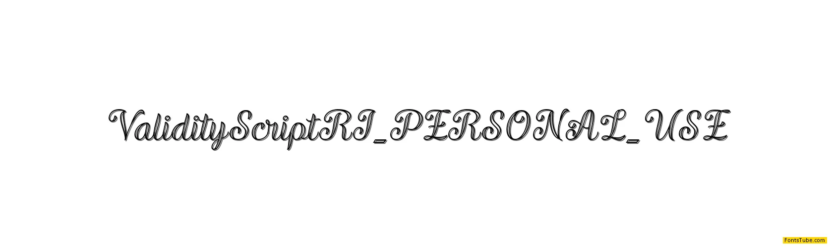Validity Script Font Family