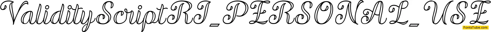 Validity Script Font Family