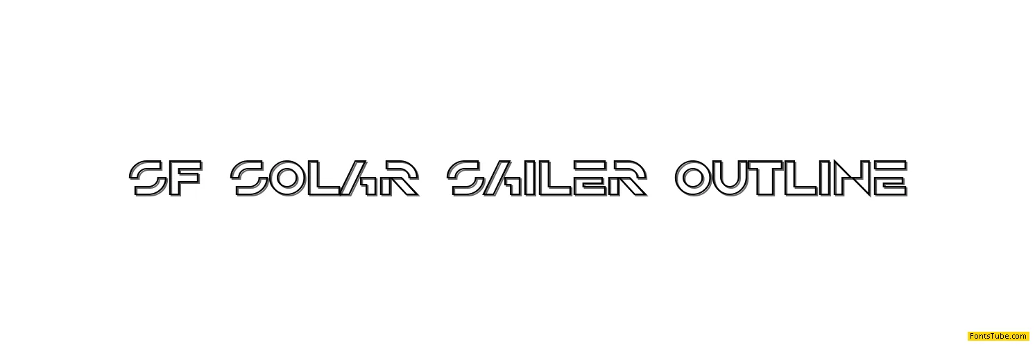 SF Solar Sailer Font Family