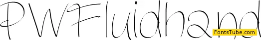 PWFluidhand Font