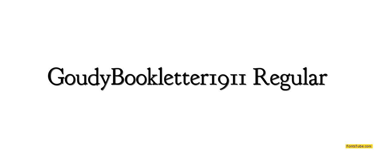 Goudy Bookletter 1911