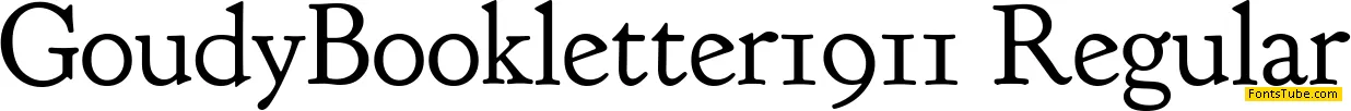 Goudy Bookletter 1911