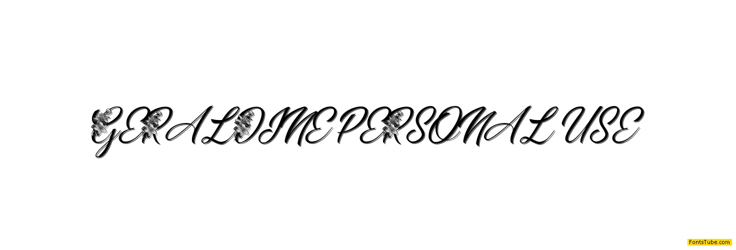 GERALDINE PERSONAL USE Font