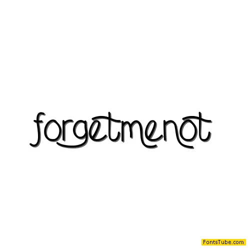 ForgetMeNot Font