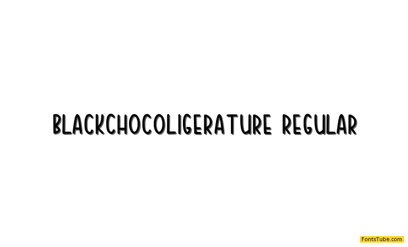 Black Choco Ligerature Font