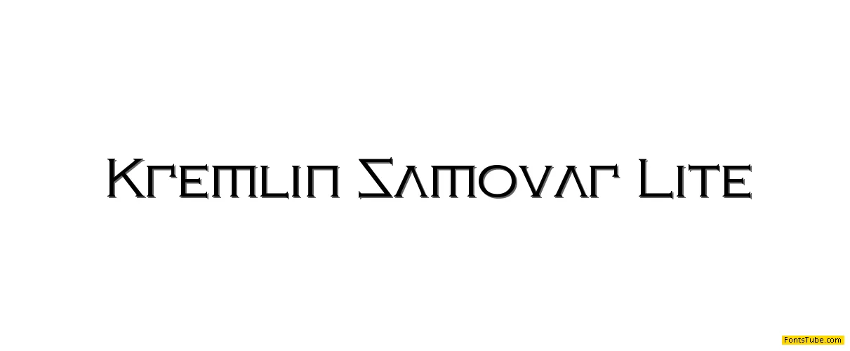 Kremlin Samovar Font Family