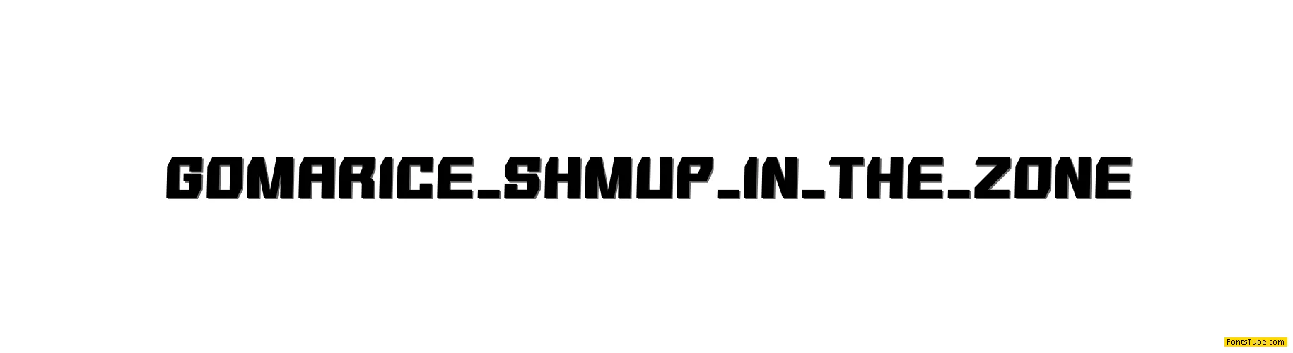 SHMUP in the zone Font