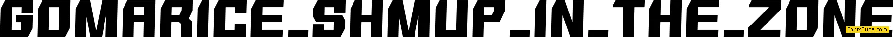 SHMUP in the zone Font