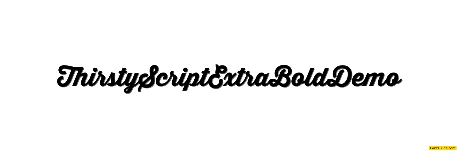 Thirsty Script Extrabold Demo Font