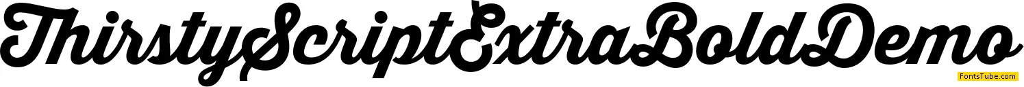 Thirsty Script Extrabold Demo Font