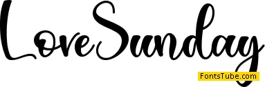 Love Sunday - Personal Use Font