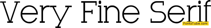 Very Fine Serif Font