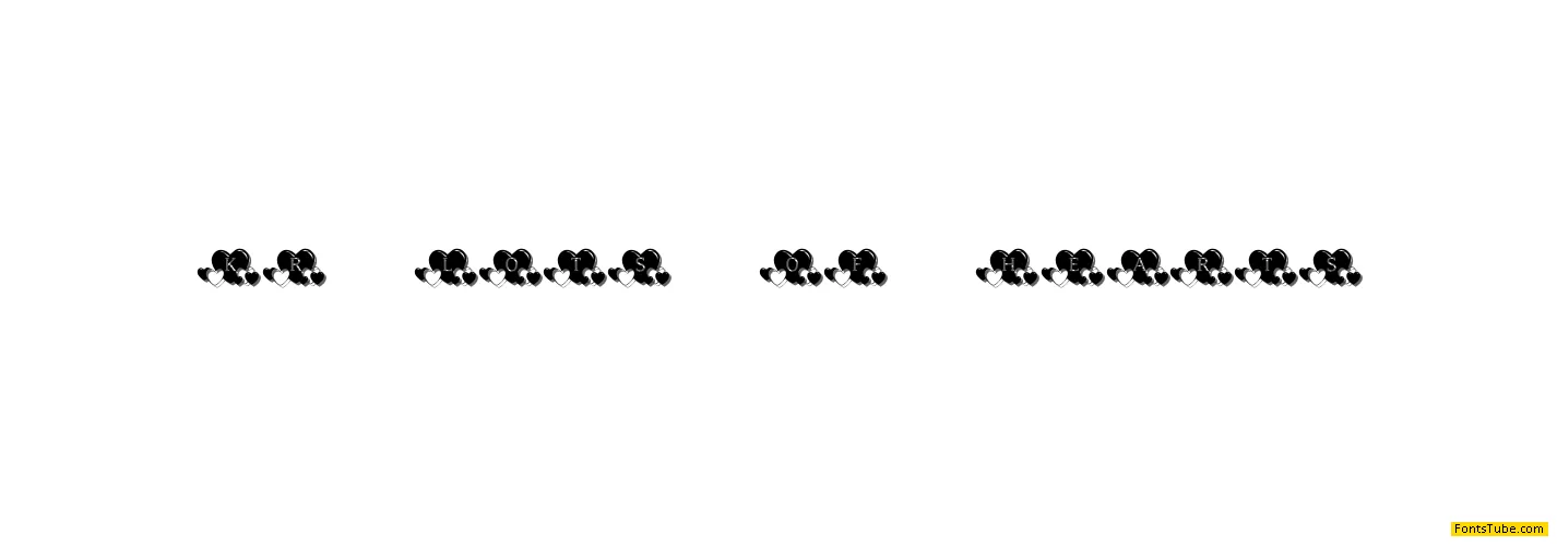 KR Lots Of Hearts Font