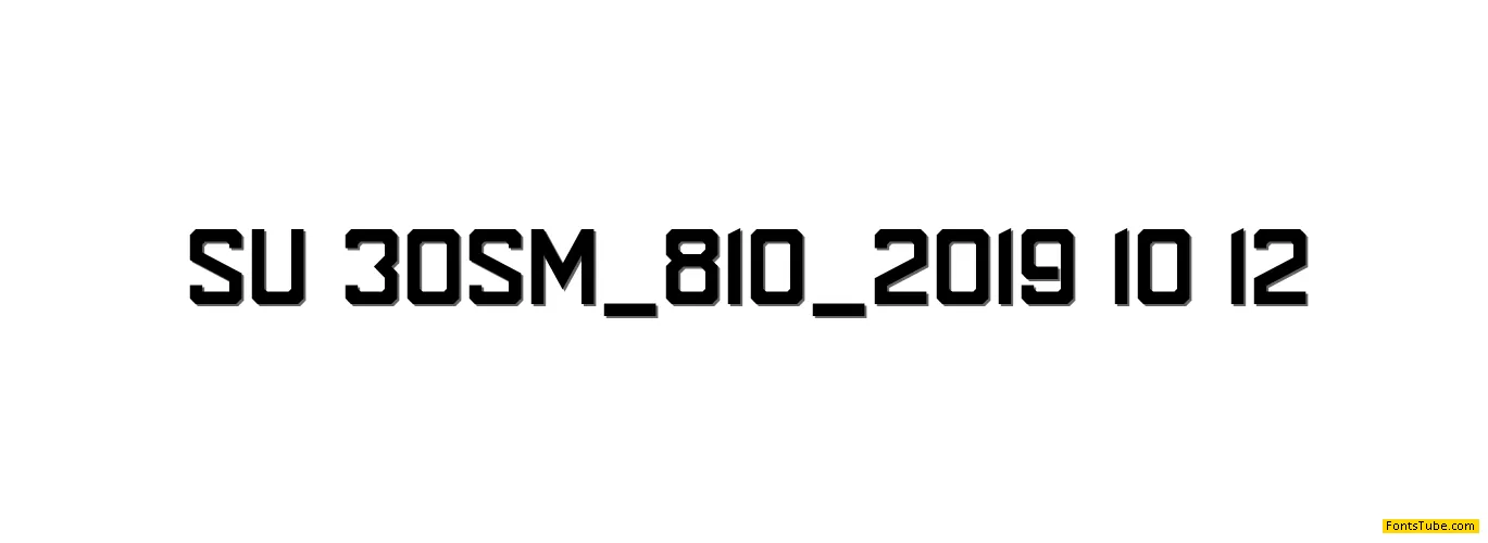 SU-30SM Font Family