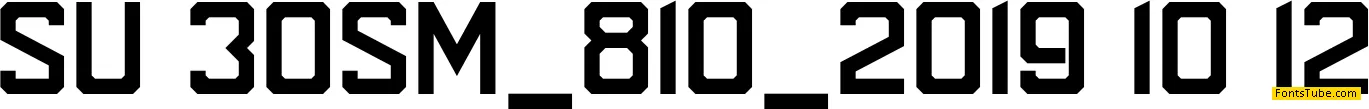 SU-30SM Font Family