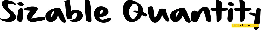 Sizable Quantity Font