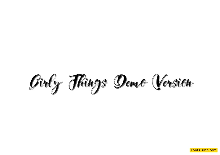 Girly Things Demo Version Font