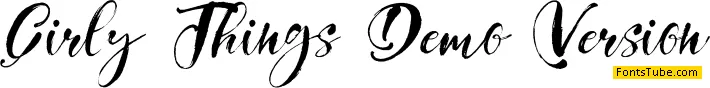 Girly Things Demo Version Font