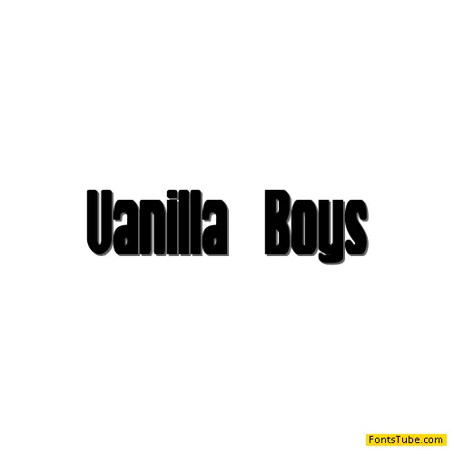 Vanilla Boys Font