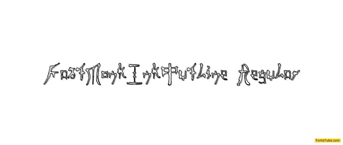 Fast Monk Ink Outline Font