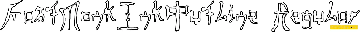 Fast Monk Ink Outline Font