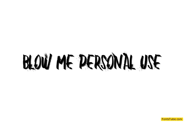 BLOW ME PERSONAL USE Font